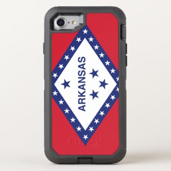 Arkansas Flag Otterbox Defender Iphone 7 Case by Phone_Cases_Otterbox at Zazzle