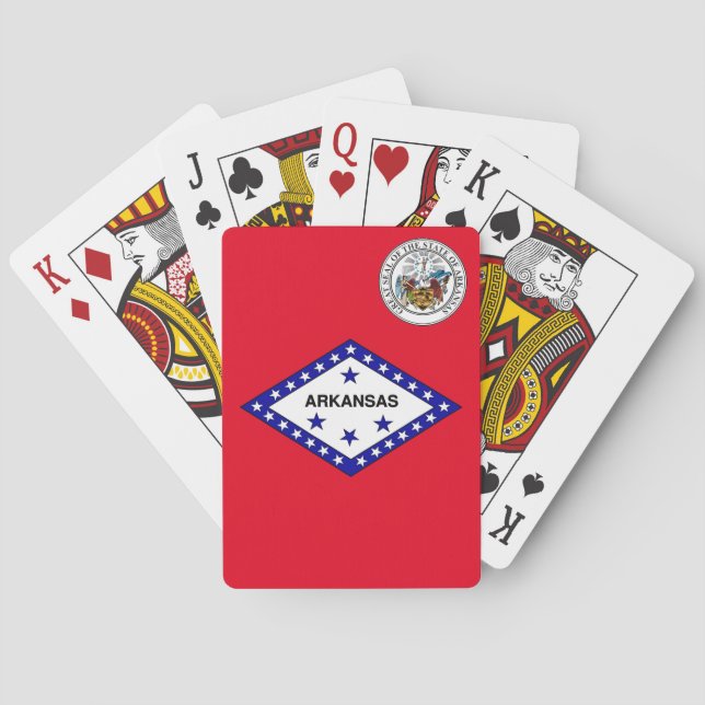 Arkansas flag poker cards (Back)