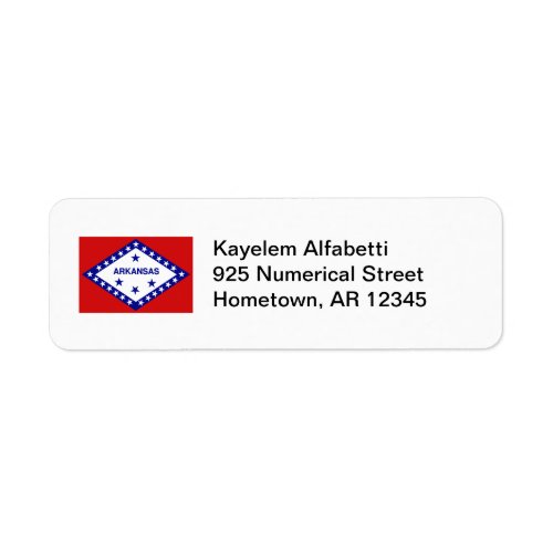 Arkansas Flag Return Address Label