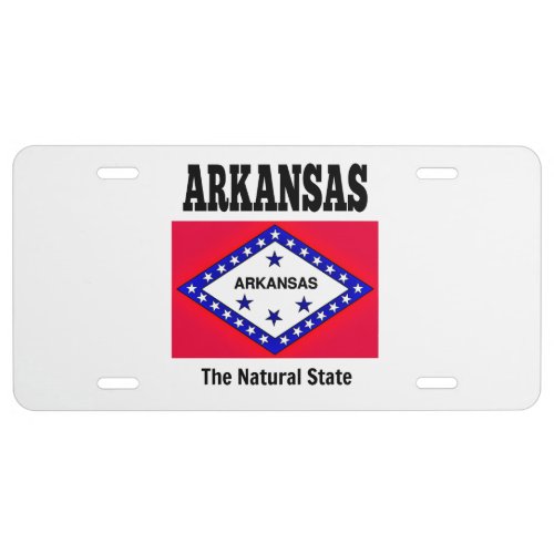 Arkansas flag The Natural State License Plate