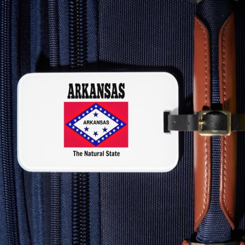 Arkansas flag The Natural State Luggage Tag