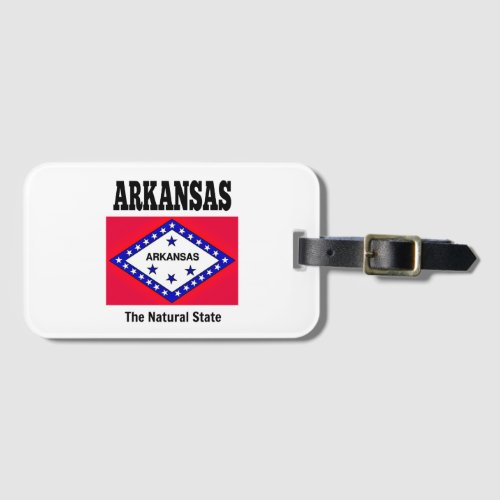 Arkansas flag The Natural State Luggage Tag