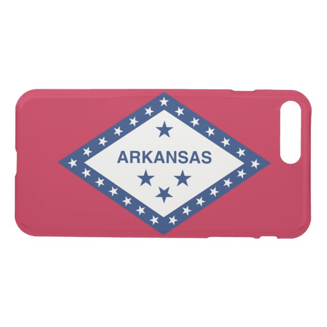 Arkansas flag uncommon iPhone case (Back Horizontal)