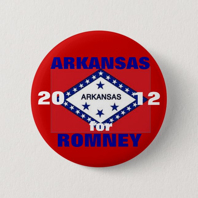Arkansas for Romney 2012 Button (Front)