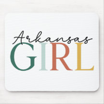 “Arkansas Girl” Colorful Typography