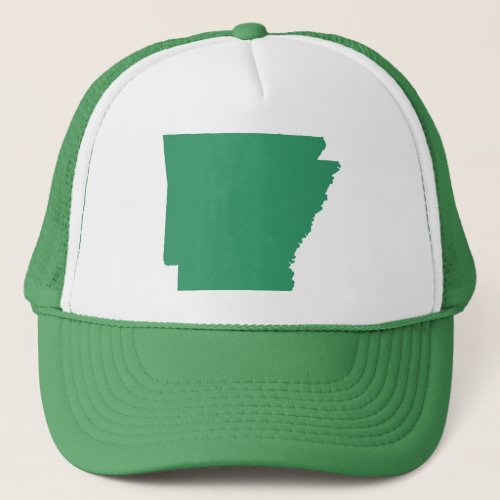 Arkansas Green State Snap Back Mesh Trucker Hat