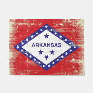 Arkansas grunge Flag Doormat