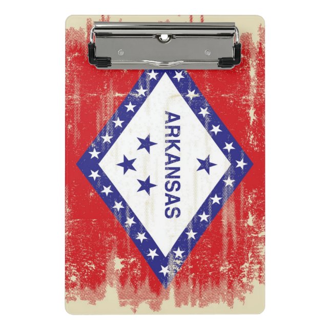 Arkansas grunge Flag Mini Clipboard (Front)