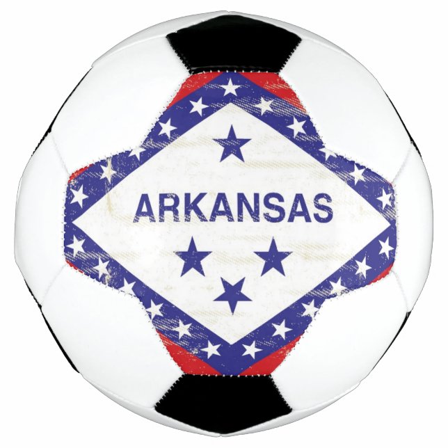 Arkansas grunge Flag Soccer Ball (Front)