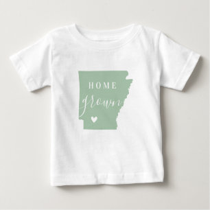 Arkansas Home Grown Editable Colors State Map Baby T-Shirt