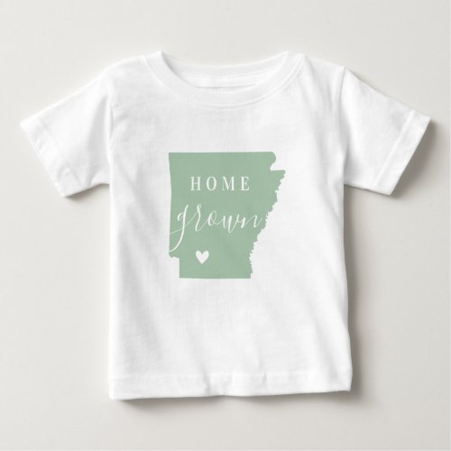 Arkansas Home Grown  Editable Colors State Map Baby T_Shirt