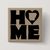 Arkansas Home Heart State Button Badge Pin