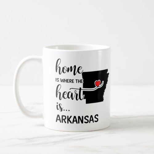 Arkansas home is where the heart is coffee mug
