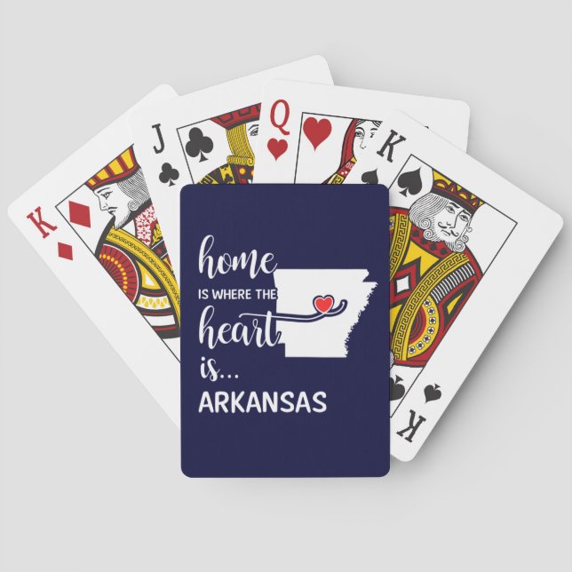 Arkansas home is where the heart is poker cards (Back)
