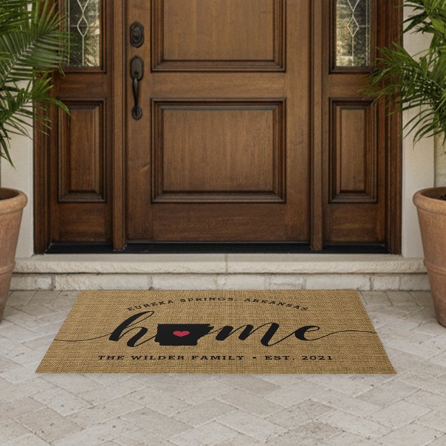Arkansas Home State Personalized Doormat (Creator Uploaded)