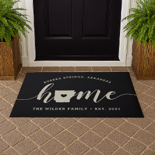 Arkansas Home State Personalized Doormat