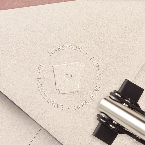 Arkansas Home State Return Address Embosser