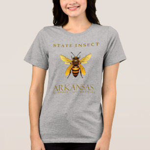 Arkansas Honey Bee Design Tri-Blend Shirt