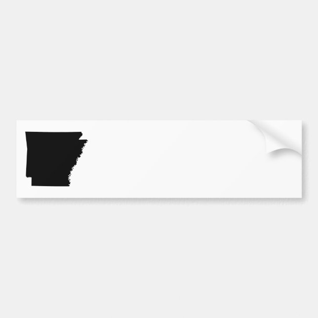 Arkansas in Black Bumper Sticker (Front)