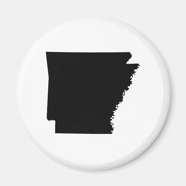 Arkansas in Black Magnet (Front)