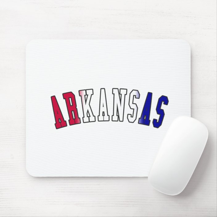 Arkansas in State Flag Colors Mouse Pad