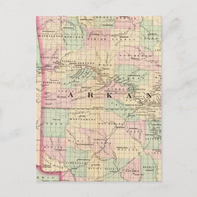 Arkansas, Indian Territory Postcard (Front)