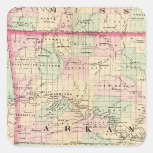 Arkansas, Indian Territory Square Sticker