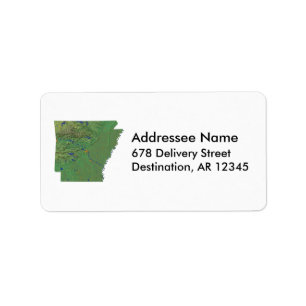 Arkansas Map Address Label