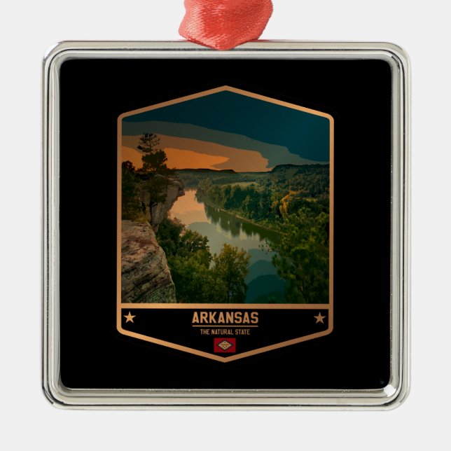 Arkansas Metal Ornament (Front)