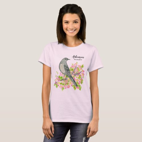 Arkansas Mockingbird Apple Blossom Pink T_Shirt