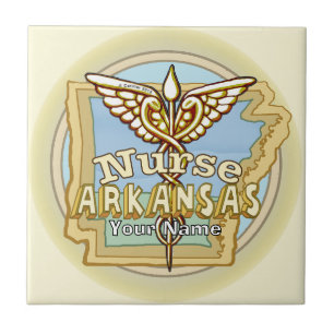 Arkansas Nurse Caduceus  tile 