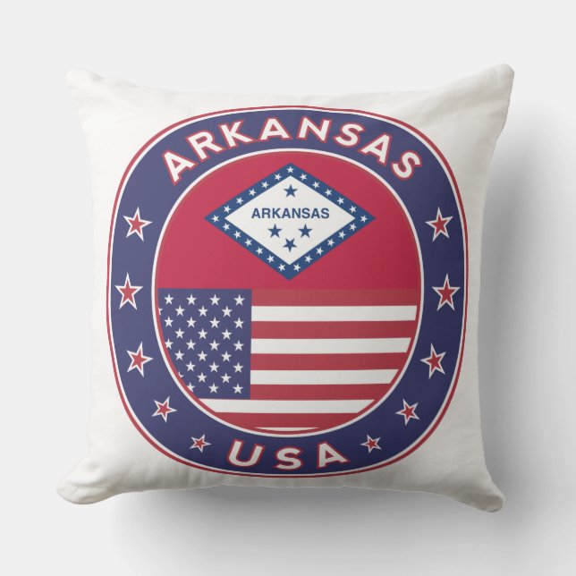 Arkansas Outdoor Pillow (Front)