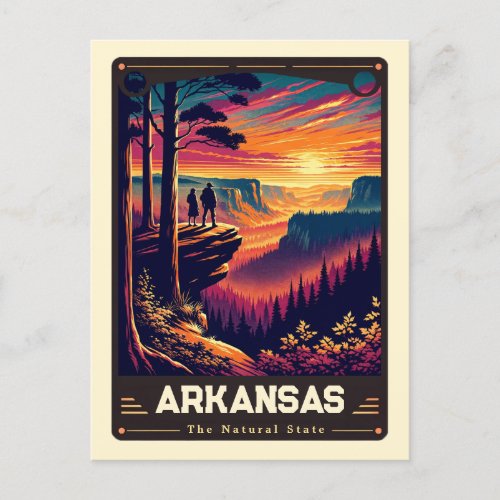 Arkansas  Patriotic Spirit Vintage Postcard