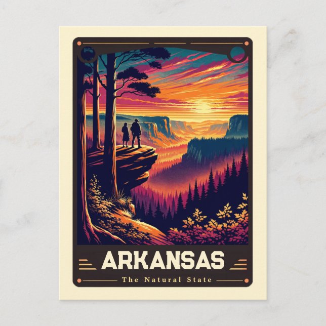 Arkansas | Patriotic Spirit Vintage Postcard (Front)
