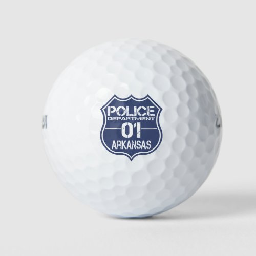 Arkansas Police Department Shield 01 Golf Balls