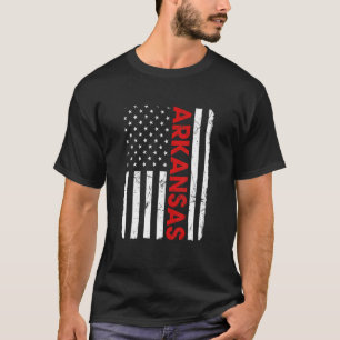 Arkansas Pride Retro Vintage Old American Flag T-Shirt