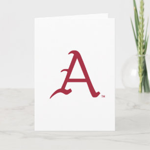 Arkansas Razorbacks Classic "A" Baseball Logo Card