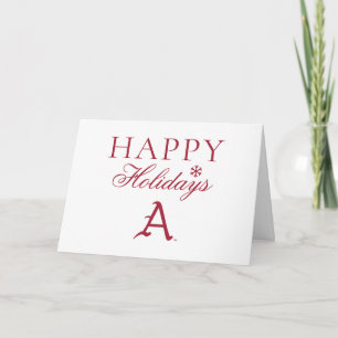 Arkansas Razorbacks Classic "A" Baseball Logo Holiday Card