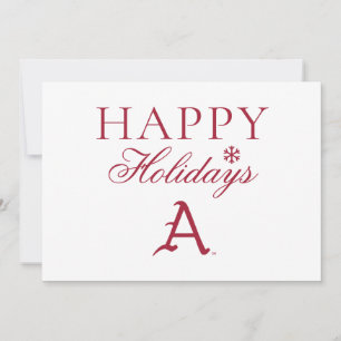 Arkansas Razorbacks Classic "A" Baseball Logo Holiday Card