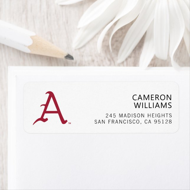 Arkansas Razorbacks Classic "A" Baseball Logo Label (Insitu)