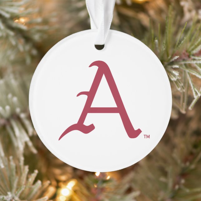 Arkansas Razorbacks Classic "A" Baseball Logo Ornament (Tree)
