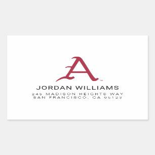 Arkansas Razorbacks Classic "A" Baseball Logo Rectangular Sticker