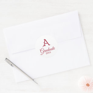 Arkansas Razorbacks Classic "A" Baseball Logo Round Sticker