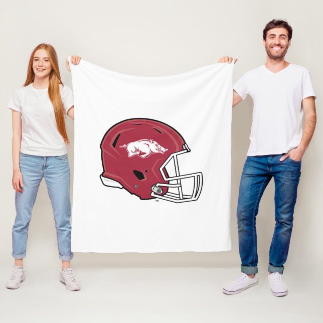 Arkansas Razorbacks Football Helmet Fleece Blanket (In Situ)