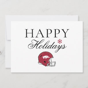 Arkansas Razorbacks Football Helmet Holiday Card