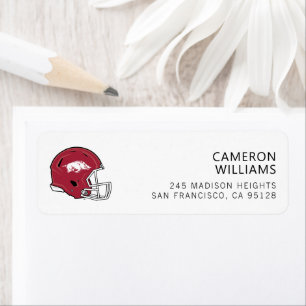 Arkansas Razorbacks Football Helmet Label