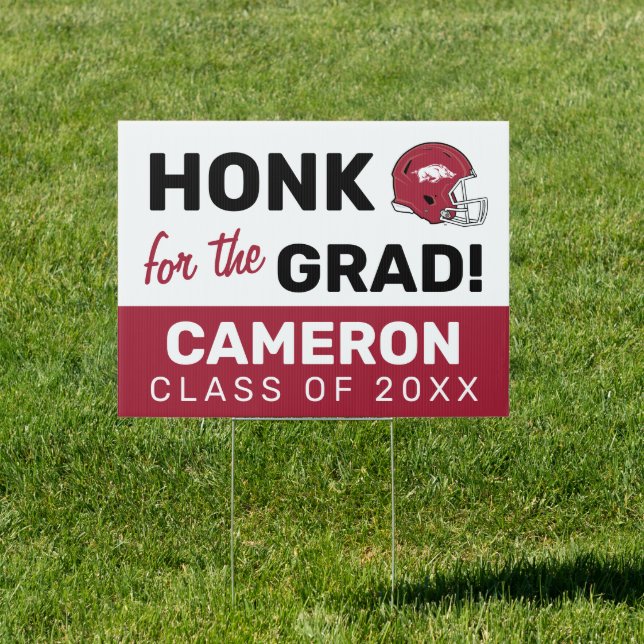 Arkansas Razorbacks Football Helmet Sign (Insitu)