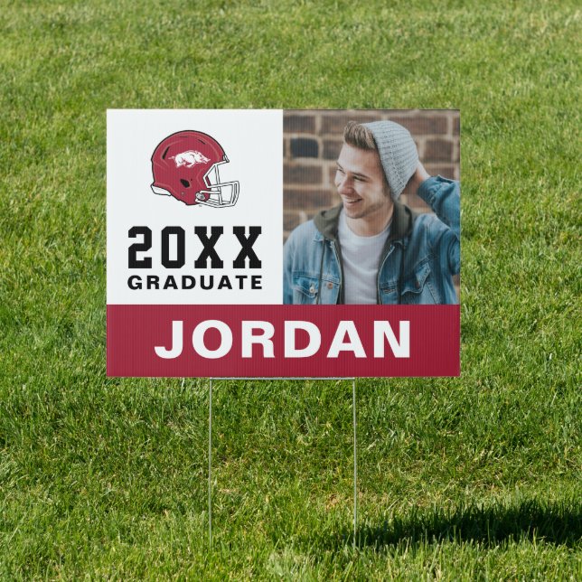 Arkansas Razorbacks Football Helmet Sign (Insitu)