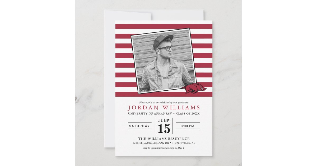Phd Razorback Arkansas Razorbacks Graduate Announcement | Zazzle