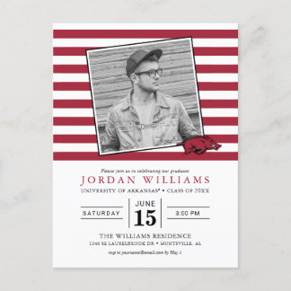 Arkansas Razorbacks Graduate Announcement Postcard